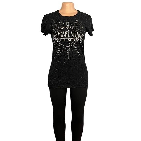Universal Studios Florida Black & Silver Short Sleeve Top - Picture 2 of 8